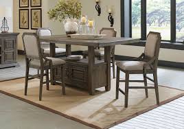 Wyndahl Rustic Brown 5pc Counter Height Dining Set Lexington Overstock Warehouse