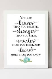 The 'smart' subjects don't tend to include creative ones, but creativity is a huge sign that you are a smarter person than you think. You Are Braver Than You Believe Winnie The Pooh Quote Etsy Quotes To Live By Quotes Winnie The Pooh Quotes