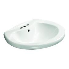 pedestal sink basin in white