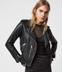 Allsaints Eu Womens Darnley Leather Biker Jacket Black In 2021 Leather Jackets Women Leather Jacket Style Leather Jackets Online
