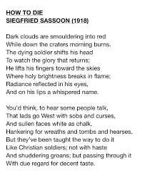 Siegfried Sassoon Poetry Words World War One