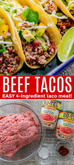 Our Go To Beef Taco Recipe With The Juiciest Ground Beef Taco Meat Beef Tacos Are Perfect For Easy En Beef Tacos Recipes Taco Recipes Ground Beef Beef Recipes