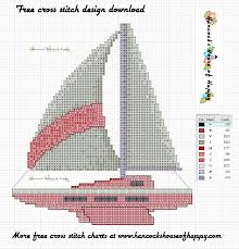 Row, row, row your boat, gently down the stream. Hancock S House Of Happy Ortstravaganza Free Cute Sailboat Cross Stitch Pattern That Is Customisable