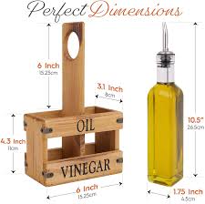 Bottles with olive oil and rural landscape vector. Autumn Alley Rustic Olive Oil Vinegar Dispenser Set Cruet Set With Wood Caddy Amazon Co Uk Home Kitchen