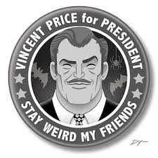 VINCENT PRICE 1" Pins Buttons Badges Set of 4 Horror Film Cult Movie Goth  1-inch Pinback