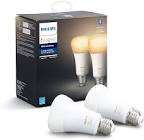 Hue White Ambiance A19 2 Pack LED Smart Bulb Phillips