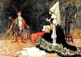 Is Your Name Perhaps Beastrib Or Muttoncalf Or Legstring Rumpelstiltskin The Tale Of A Devilish Little Man And A Fairy Book Warwick Goble Fairytale Art