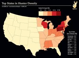 hunter density across the u s qdma