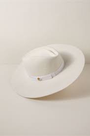 Hunter Felt Hat White In Shoes Accessories Bhldn Hats Felt Hat Bride Hat