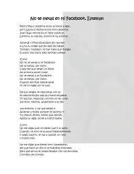 No Te Metas En Mi Facebook Spanish Songs Spanish Classroom Spanish Videos