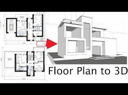 How To Import Floor Plan In Sketchup And Make 3d Model Of A Modern House Youtube Floor Plans How To Plan Modern House
