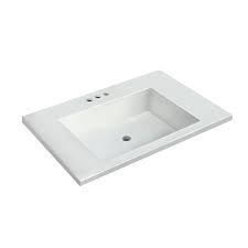 Check spelling or type a new query. Magick Woods 31 Inch W X 19 Inch D White Vanity Top With Rectangle Bowl The Home Depot Canada