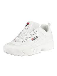 fila disruptor ii no sew trainers white navy red