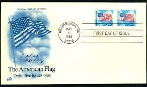 2278 Flag In The Clouds Pair Artcraft Cachet United States General Issue Stamp Hipstamp