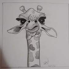 giraffe drawings art humanoid sketch