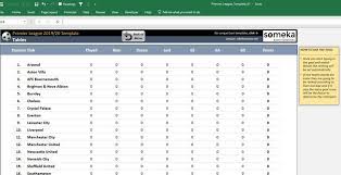 Premier League 2019 20 Excel Template Premier League Etsy Premier League Premier League Fixtures Premier League Scores