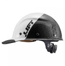 Lift Safety Dax 50 50 Carbon Fiber Cap Hard Hat White Black
