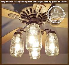 Check out our rustic ceiling light selection for the very best in unique or custom, handmade pieces from our lighting shops. Mason Jar Ceiling Fan Light Kit New Quart Jars The Lamp Goods