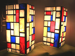 Mondrian Mosaic Table Lamps Mosaic Lamp Diy Table Lamp Mid Century Table Lamp