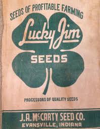 Lucky Jim Evansville Indiana Grain Sack Evansville Rustic Primitive Decor Evansville Indiana