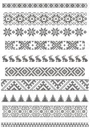Stock Vector Knitting Charts Cross Stitch Embroidery