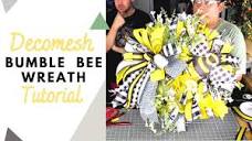 DIY Bumble Bee Deco Mesh Wreath | DecoExchange Tutorial - YouTube