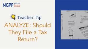 Ngpf retired the answer document because it was leaked by probably me. Teacher Tip Analyze Should They File A Tax Return Youtube