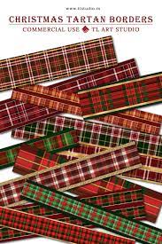 Digital Christmas Borderschristmas Tartan Border Etsy In 2021 Clip Art Digital Scrapbook Paper Paper Clip Art