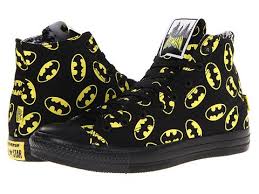 Black And Yellow Converse Shirt Pin By Lisa Burger On Shoes Batman Shoes Chuck Taylors Batman Converse