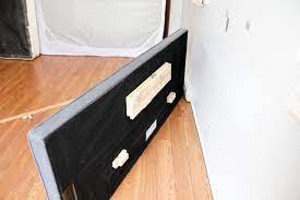 Watch the video explanation about how to mount a headboard on a wall 4 steps online, article, story, explanation, suggestion, youtube. How To Mount A Headboard With Space For Curtains Bright Green Door