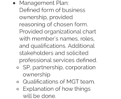 solved management plan defined form of business owners