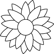 Black And White Sunflower Clipart Free Sun Flower Template Clip Art Flower Templates Printable Free Flower Templates Printable Sunflower Template