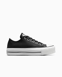 Womens Converse Chuck Taylor All Star Lift Clean Leather Low Top Black