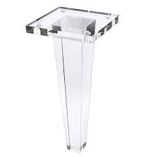 12 Inch Glass Coffee Table Legs Sofa Legs Square Cone Shape For Coffee Table Bed Table Footstool Modern Buff Glass Bookcase Coffee Table Legs Acrylic Furniture