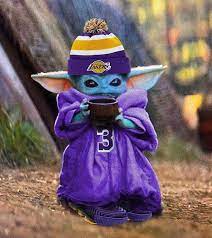 Baby Yoda After The Lakers Win Over Denver Lakers Win Lakers Yoda