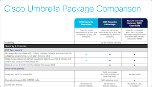 Enterprise Network Security Packages Cisco Umbrella