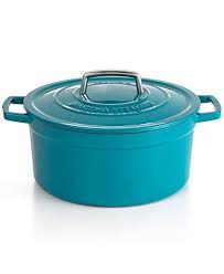 Cast iron heats slowly and evenly; Buy Martha Stewart Teal Blue Enameled Cast Iron 6 Qt Round Dutch Oven Casserole Online At Low Prices In India Amazon In