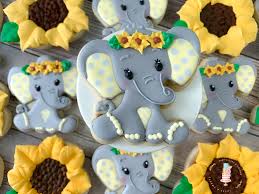 Elephants Cookie Elephant Baby Shower Theme Elephant Baby Shower Cake Baby Shower Elephants Girl