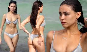 Madison Beer gets cheeky on the beach in tiny bikini in Miami | Daily Mail  Online