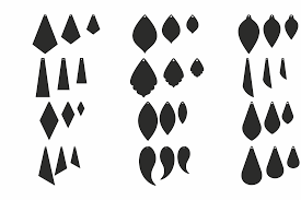 Free Earring Leather Svg Template File Diy Leather Earrings Silhouette Earring Jewelry Crafts