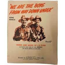 National network of acoustic duo artists, wedding dj, bands and live duo plus dj's suited to your wedding or event. We Are The Boys From Way Down Under Wwii Patriotic Sheet Music Antique Goodies Ruby Lane