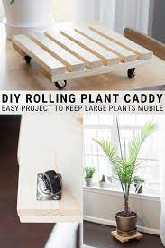 Diy Rolling Plant Caddy How To Build An Easy Rolling Plant Stand Diy Furniture Diy Plant Stand Wood Diy