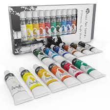 Castle Art Supplies Acrylic Paint Set For Beginners Students Or Artists 12 X 12 Millilitre Tub Acrylic Paint Set Acrylic Painting Acrylic Painting Techniques