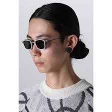 RIGARDS x TVA RG2004TVA Clip On Sunglasses Olive × Silver × Dark Grey  -FASCINATE