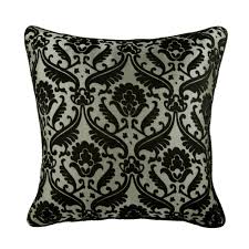 Black And Grey Throw Pillows Decorative Pillow Cover 16 X 16 Burnout Velvet Pillowcase Square Black Grey Throw Pillows Cover Couch Cushion Cover Victorian Black European Pillows Damask Pillows Grey Throw Pillows