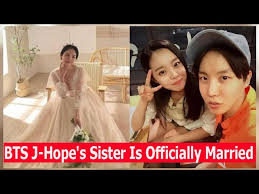 J hope sister wedding is soon. Bts J Hope S Sister Is Officially Married Youtube