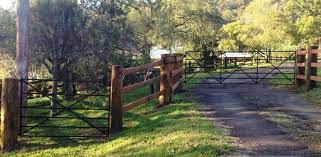 A double cross natural timber gate by blackwood country gates. Yarramalong S New Eleanor Farm Gate Entrance Farmweld