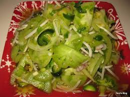 Welcome To Tevy S Kitchen Green Tomato Salad Tomato Salad Recipes Salad Recipes Recipes