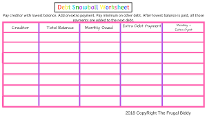 Debt Snowball Worksheet