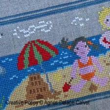 Aida 14, black 126w x 144h stitches size: A Story Told In Stitches A Day At The Seasidecross Stitch Patternby Agnes Delage Calvet In 2020 Cross Stitch Patterns Cross Stitch Plastic Canvas Patterns
